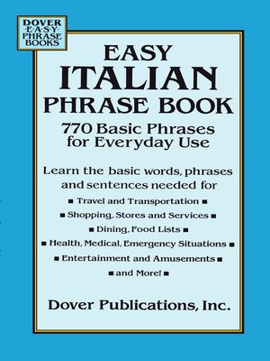cover image of Easy Italian Phrase Book